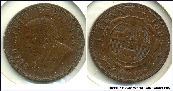 1 Penny, Zuid Afrik. Republiek (Z.A.R.)