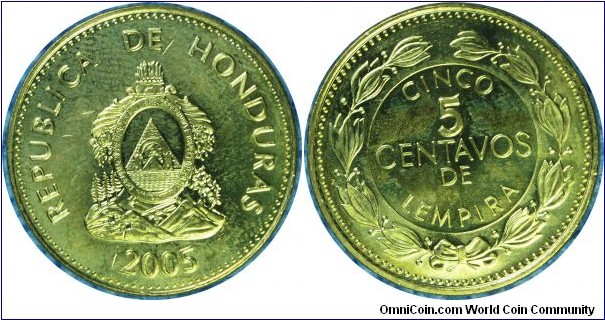 Honduras 5Centavos-km72.4-2005