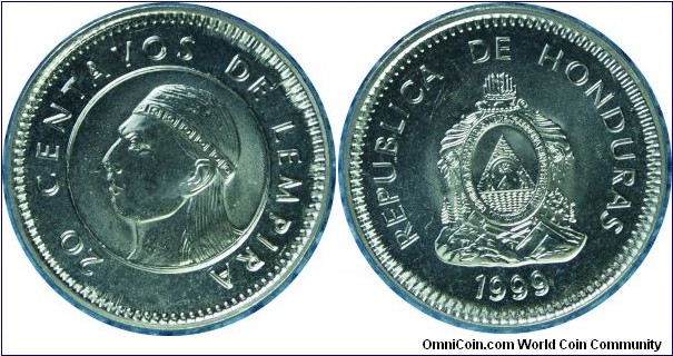 Honduras 20Centavos-km83.2a-1999