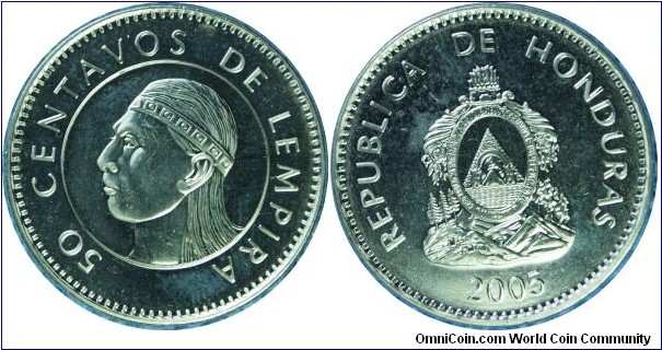 Honduras 50Centavos-km84.2a-2005