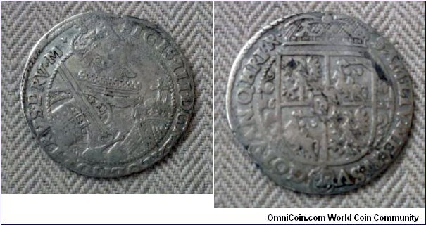 Ort (Crown)
Obverse:SIGIS.III D:G:REX.POL:.M:D.LI:RVS:PRV.MA
Reverse:  16 21   SAM.LIV.NECO:SVE GOT.VAN: Q:HRI:R
Rarity: 3,000 to 601 pcs