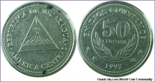 Nicaragua 50Centavos-km88-1997