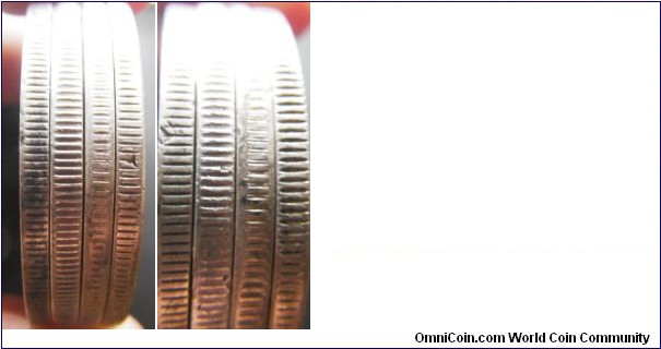 China 1914, 1921 edge, coins 1-4 from left to right. 