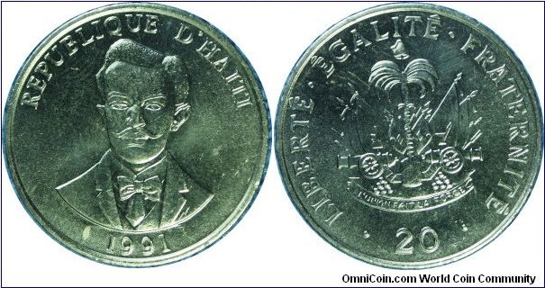 Haiti 20Centimes-km152-1991