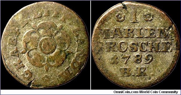 1789 1 Mariengroschen, Lippe-Detmold.

A one year type.