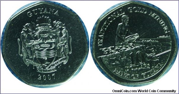 Guyana 10Dollars-km52-2007