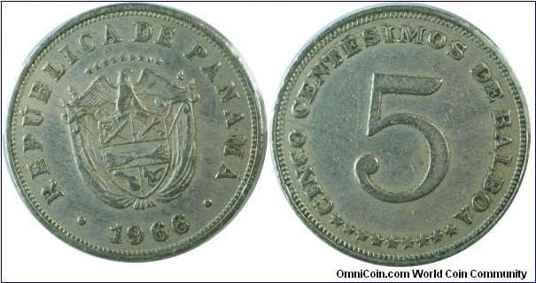 Panama 5Centesimos-km23.2-1966