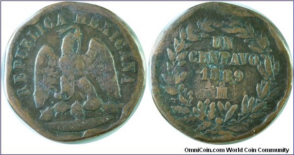 Mexico 1Centavo-km391-1889