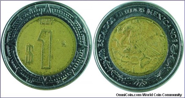 Mexico 1Peso-km603-1997