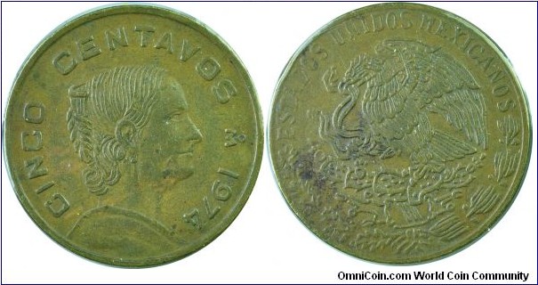 Mexico 5Centavos-km427-1974