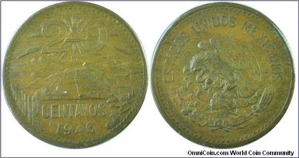 Mexico 20Centavos-km439-1946