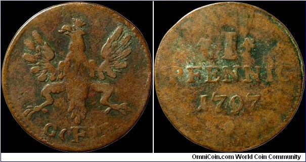 1797 1 Pfennig, Frankdurt.