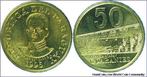 Paraguay 50Guaranies-km191-1995