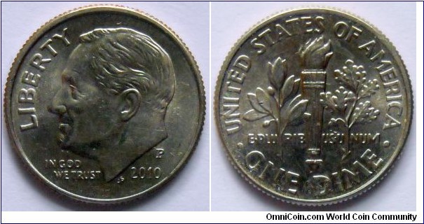 1 dime.
2010 (P)