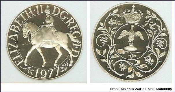 Great Britian Queen Elizabeth II Crown Jubulee Medal. Silver 38MM. Proof PR-70 