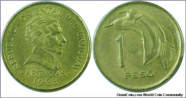 Uruguay 1Peso-km49-1968