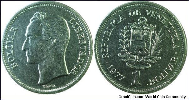 Venezuela 1Bolivar-y52-1977