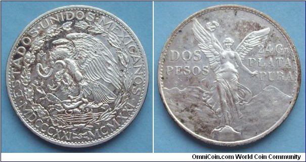 Mexico 1921 2 Pesos