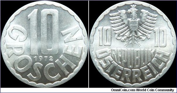 Austria 10 Groschen 1972