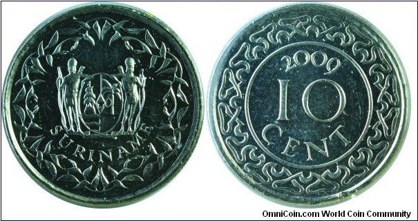 Suriname 10Cents-km13a-2009