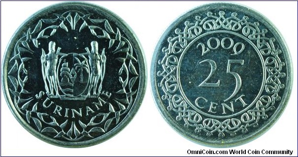 Suriname 25Cents-km14a-2009