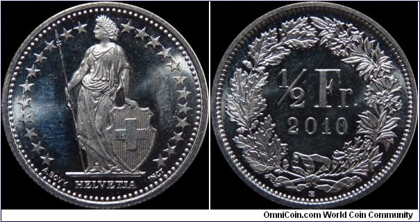 Switzerland 1/2 Franc 2010-B
