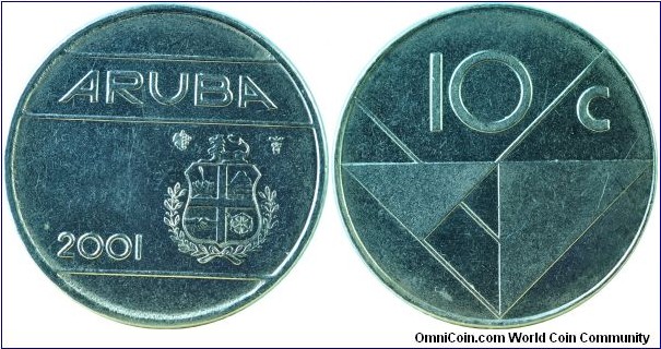 Aruba(Netherlands)10Cents-km2-2001