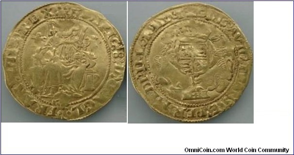 Edward VI Half Sovereign (in Henry VIII's name) Southwark mint