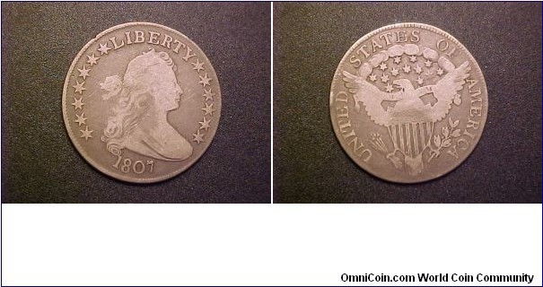 A nice VG/F example of the last year of the draped bust design.