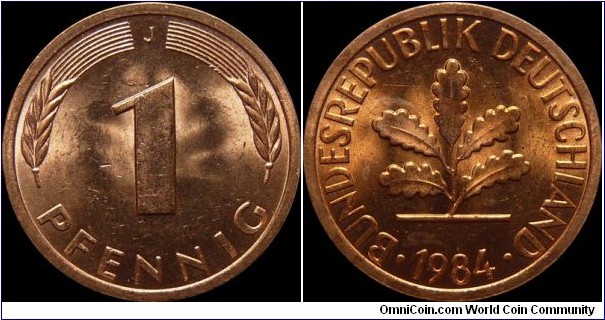 Germany 1 Pfennig 1984-J