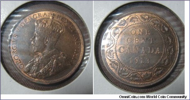 George V large cent #1 - redbrown
