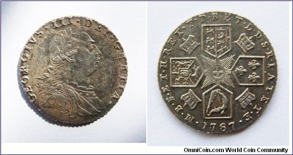George III 1787 Sixpence.