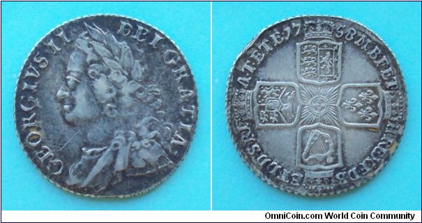UK 1758 Shilling
