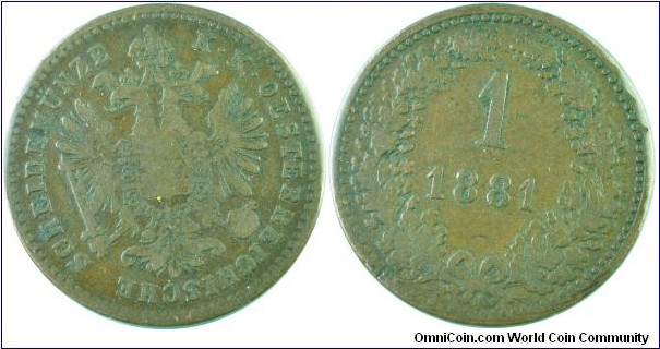 Austria1Kreuzer-km2186-1881