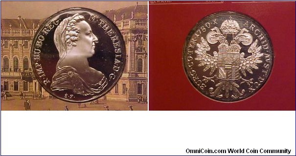 Proof Maria Teresa Thaler restrike from the Austrian Mint