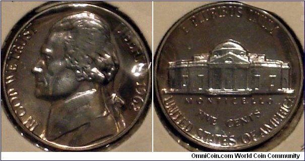 1962 Nickel, plum toning