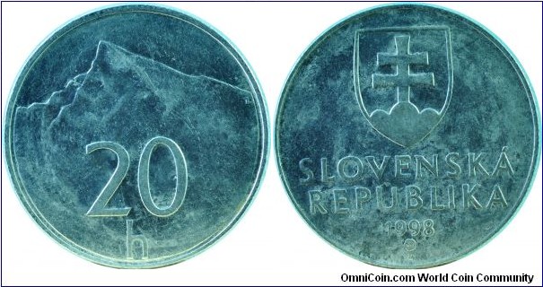 Slovakia 20Haliers-km18-1998