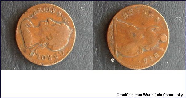 1675 British 1 Farthing