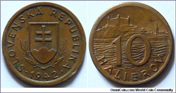 10 halierov.
1942