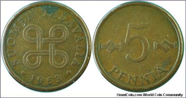 Finland5Pennia-km45-1963