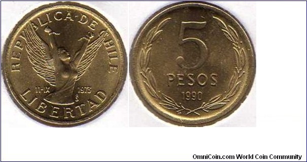 5 Pesos	__	Km# 217.2