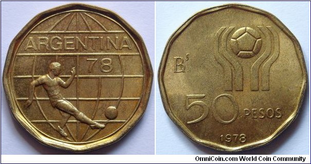 50 pesos.
1978, FIFA World Cup - Argentina '78