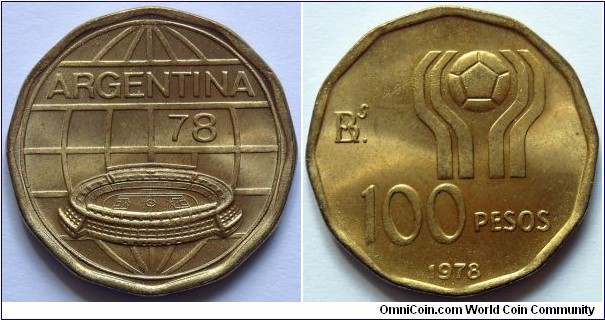 100 pesos.
1978, FIFA World Cup - Argentina '78