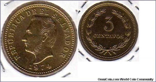 3 Centavos
	__Km# 134__ acu-ni-zn
