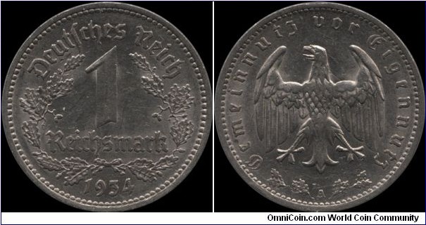 Third Reich 1 Mark 1934-A