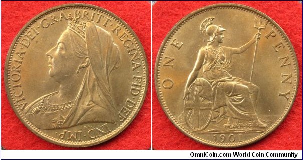 UK Penny. 1901. F154. UK UNC.
