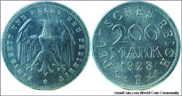 Germany(Weimar)200Mark-km35-1923