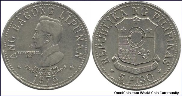 Philippines 5 Piso 1975 - Ferdinand E. Marcos