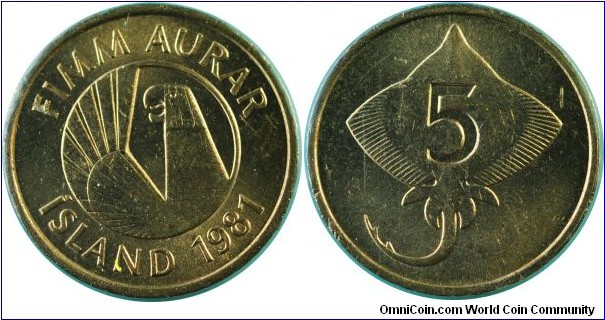 Iceland 5Aurar-km24-1981