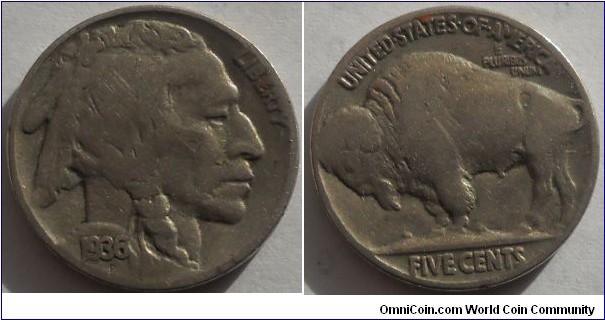 1936 Buffalo Nickel